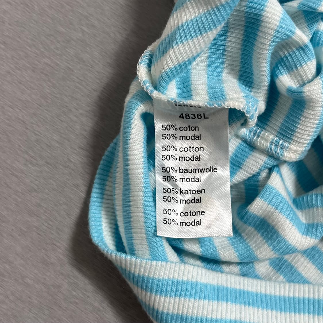 라코스테 슬림핏 스트라이프 헨리넥 반팔 (새상품) 상품이미지5