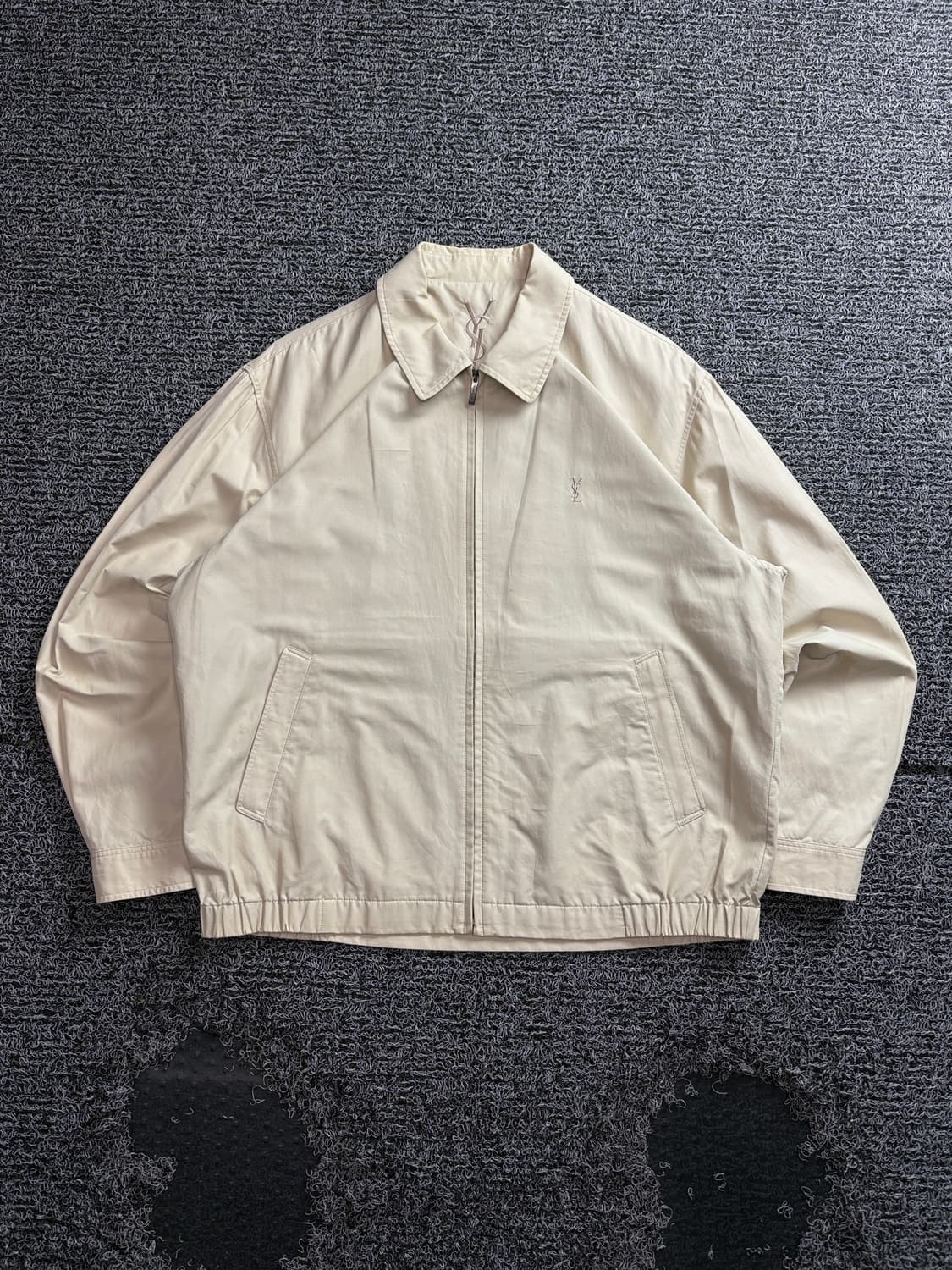 90s YSL 입생로랑 아카이브 미니멀 블루종 자켓 4365 상품이미지2