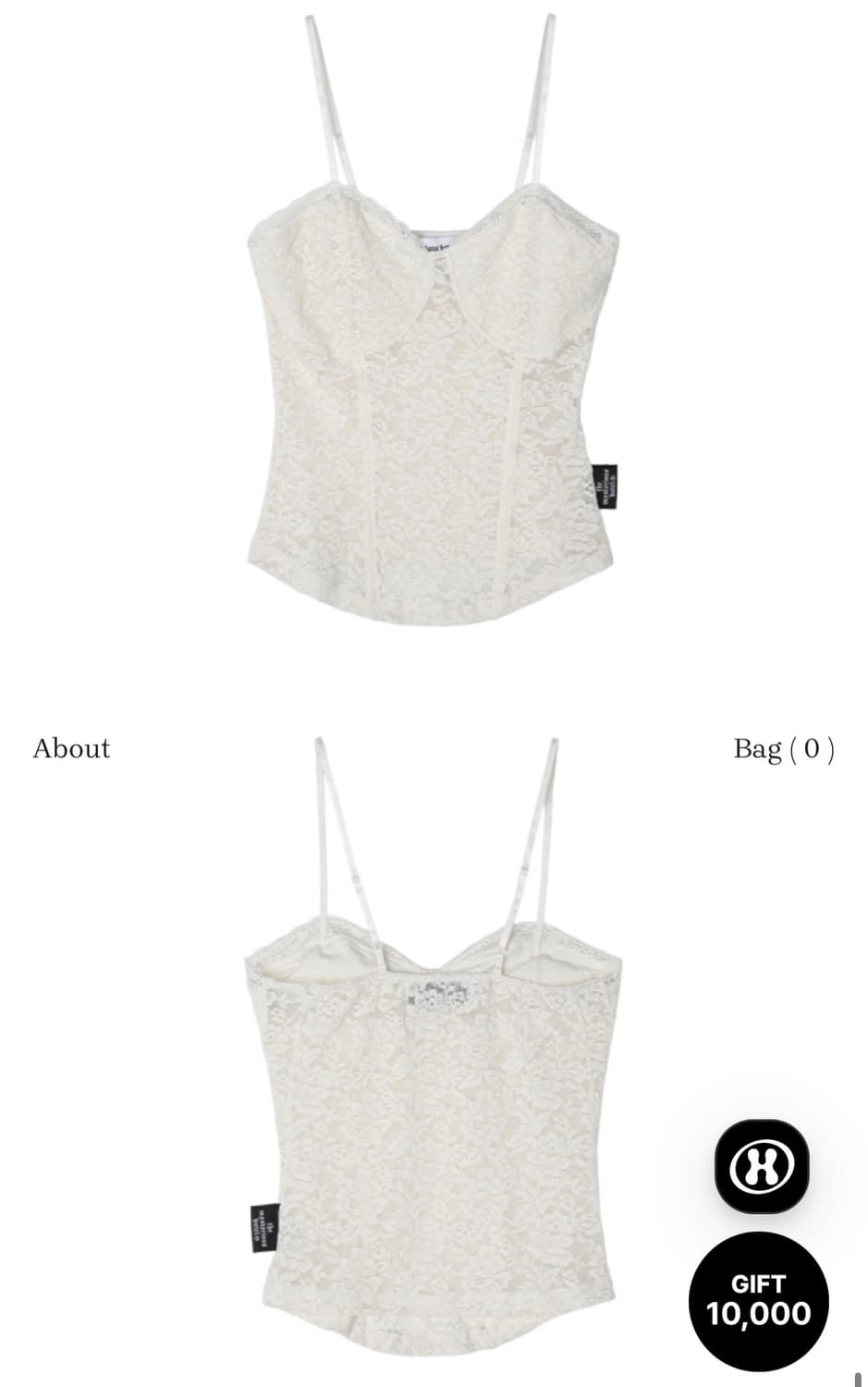 더미스테리어스호텔 레이스 코르셋 아이보리 새상품 상품이미지3