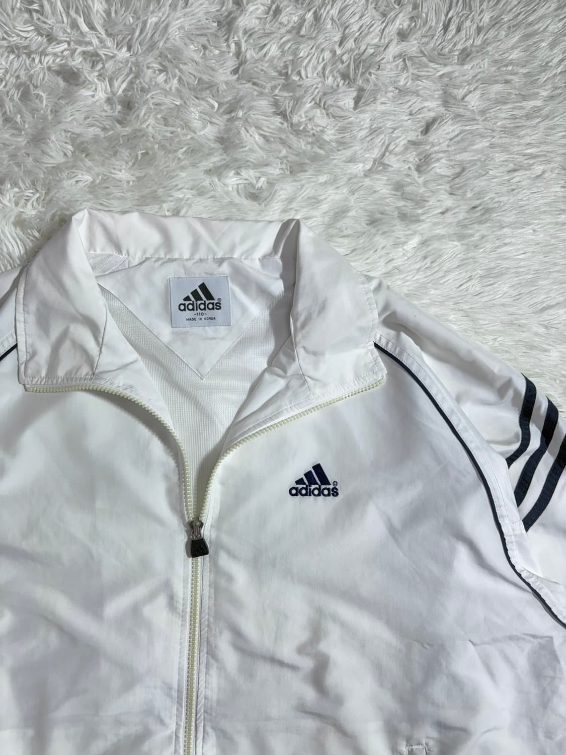 아디다스 90‘s 화이트 오버핏 바람막이  상품이미지4