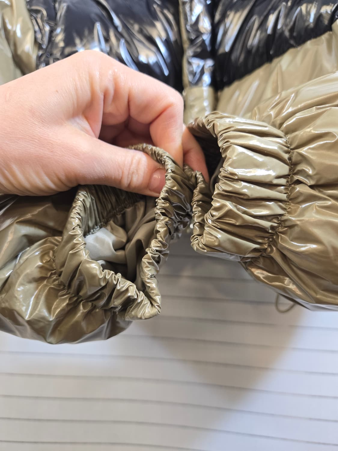 투톤 크롭 패딩 상품이미지3