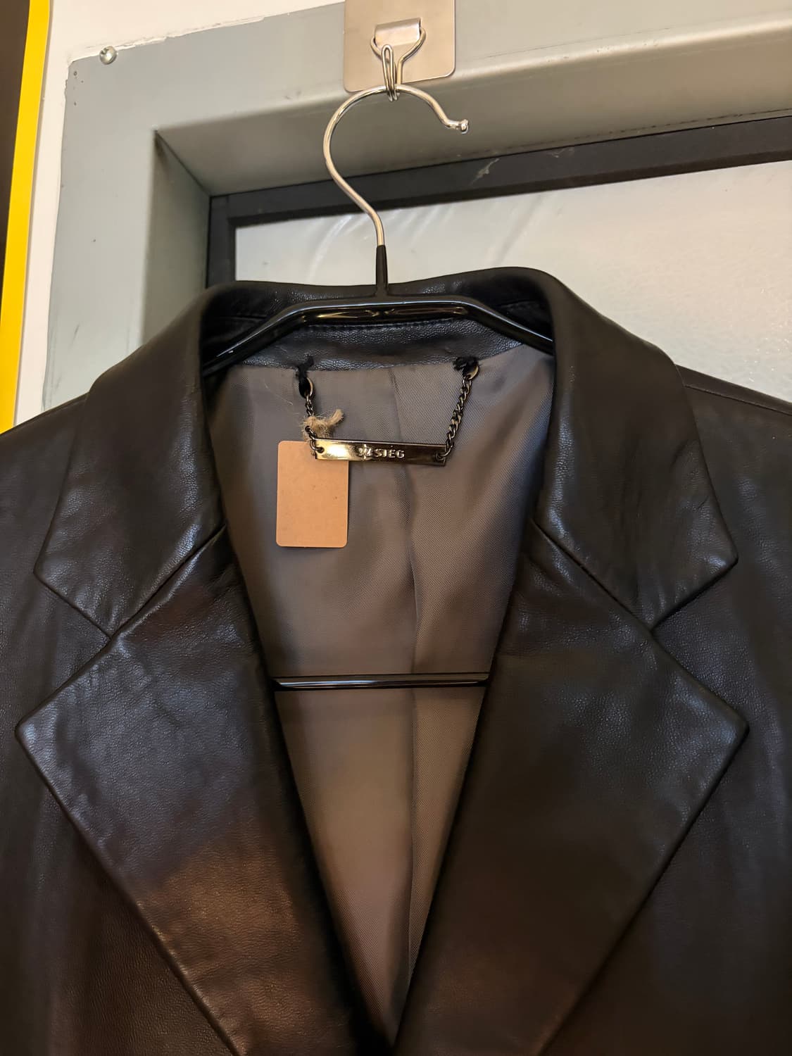 SIEG 지이크 양가죽 레더 블레이저 상품이미지4