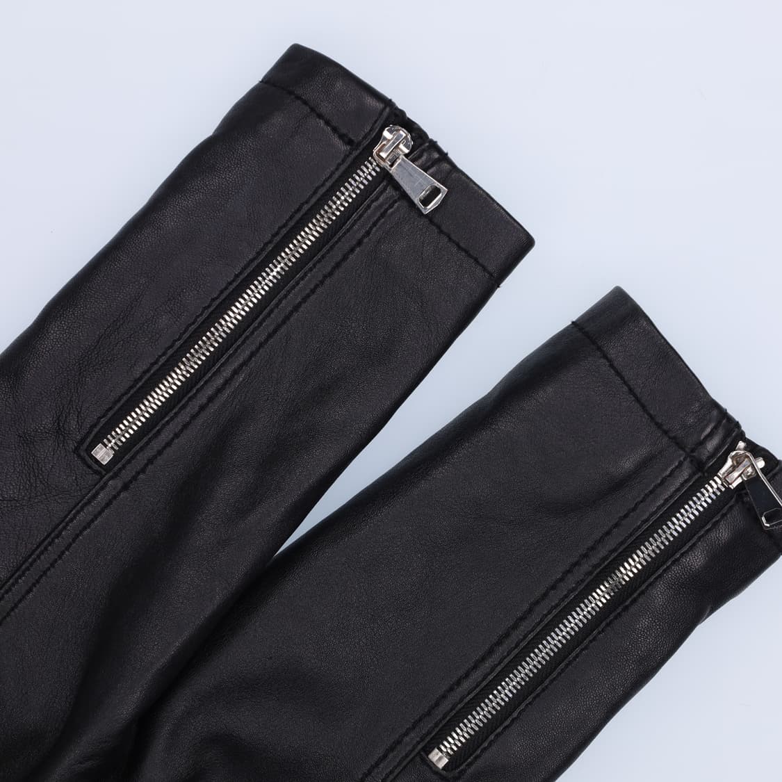 M 자라 맨 양가죽 싱글 라이더 자켓 블랙 4219 상품이미지5