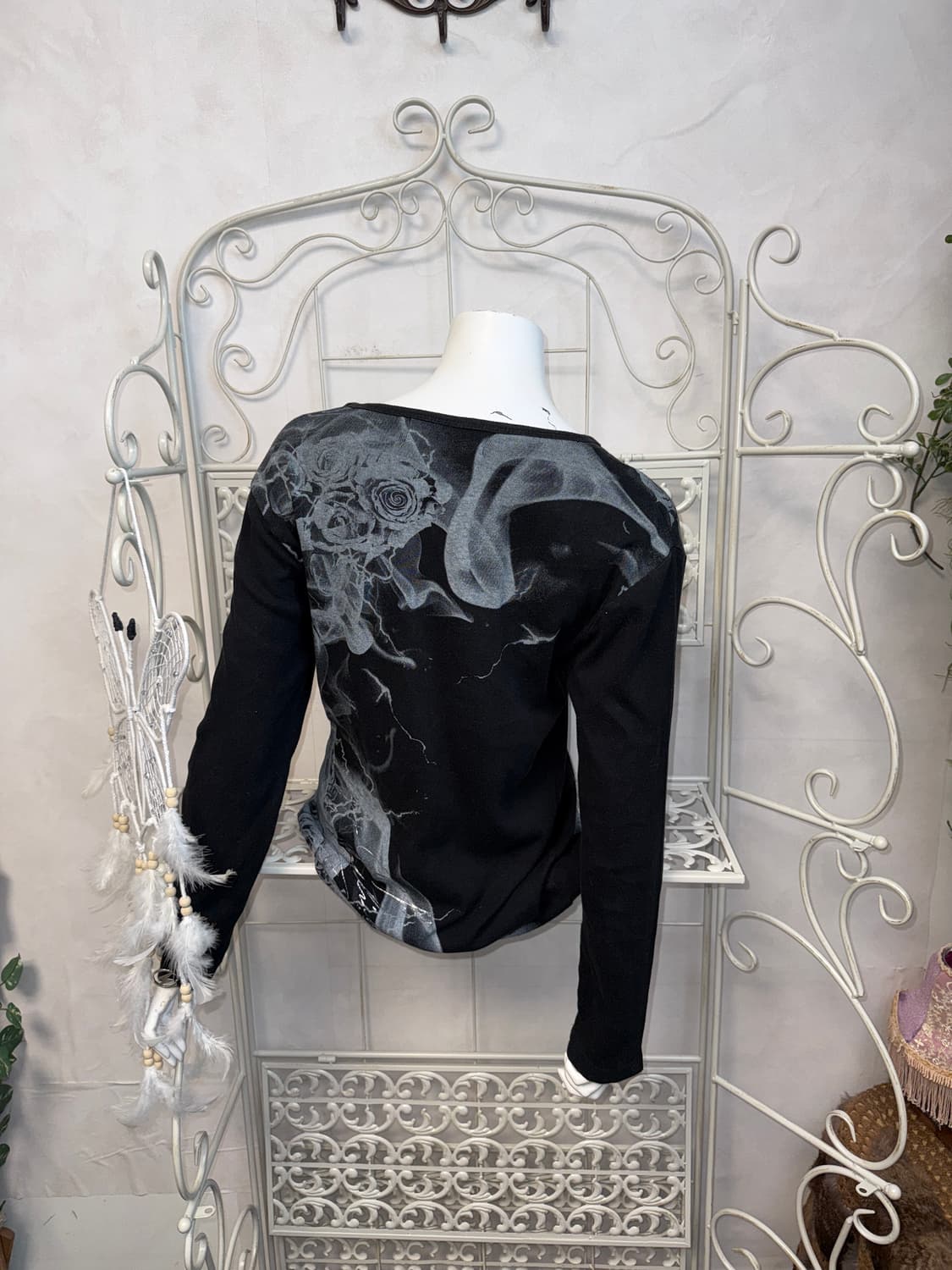 Black tie dye oriental rose long sleeve  상품이미지5