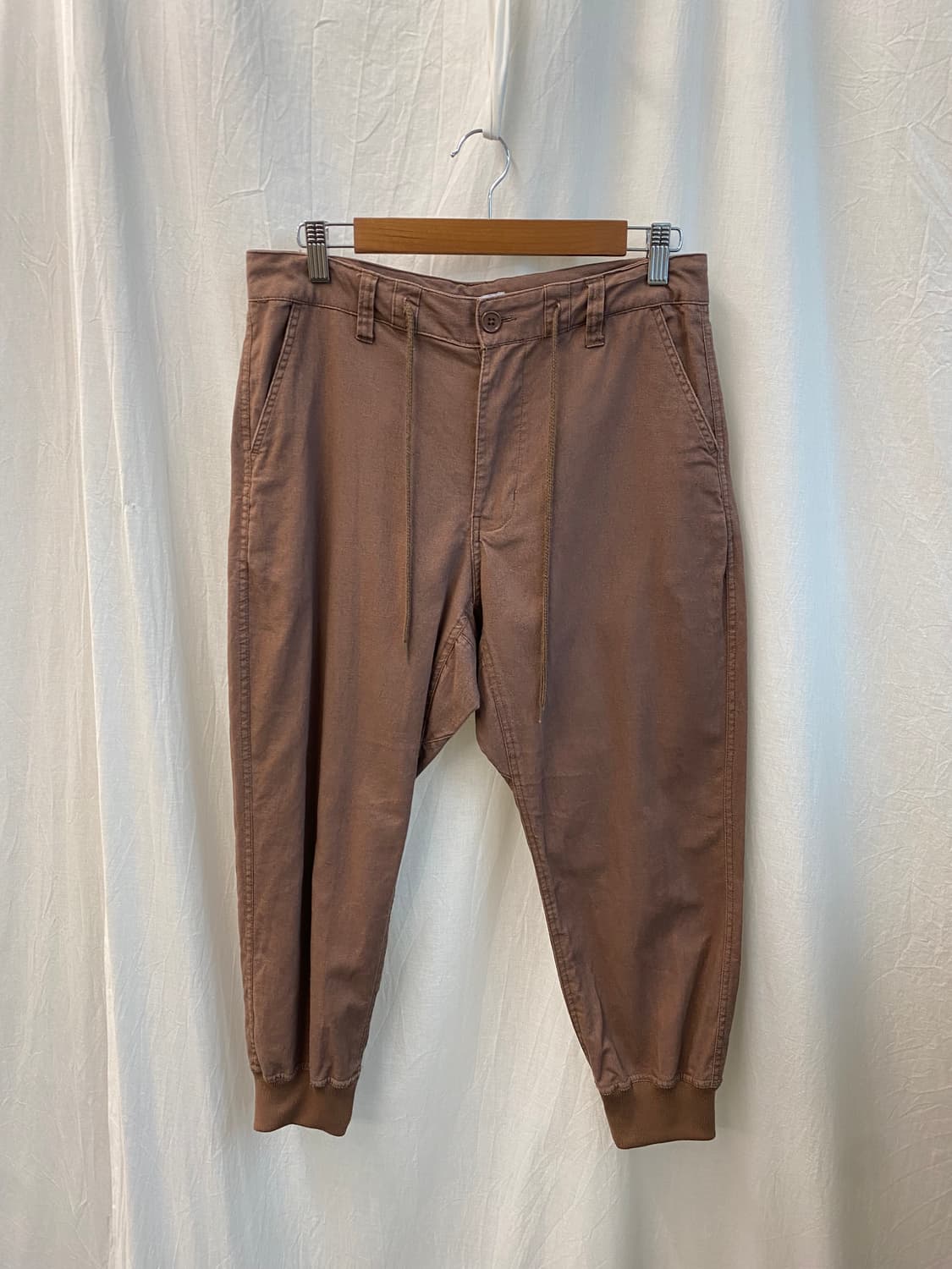 ROCKY MONROE 린넨면 브라운 7부조거팬츠(L) 상품이미지1