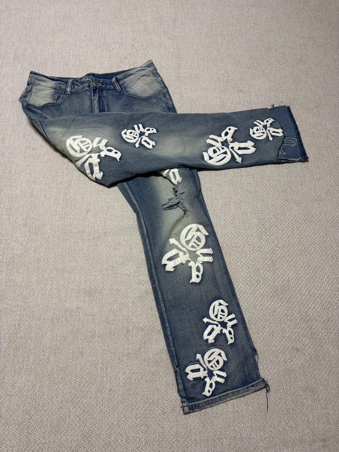 빈티지 패치 디테일 진 상품이미지3