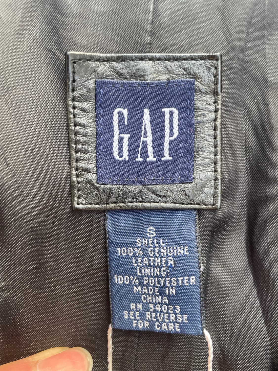 Vintage GAP Black Leather Blazer  상품이미지7