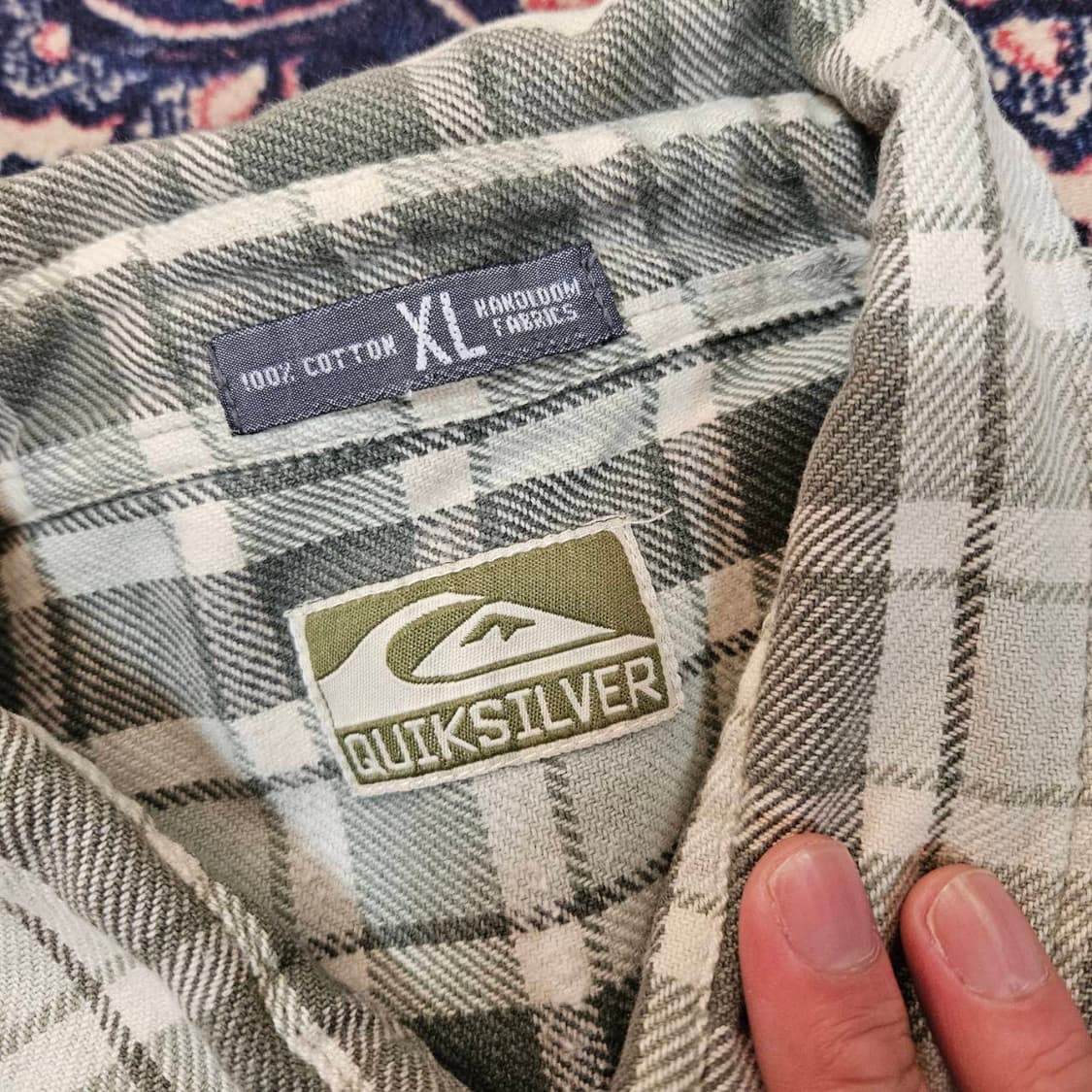 퀵실버 00's  빈티지 루즈핏 체크 셔츠  상품이미지7