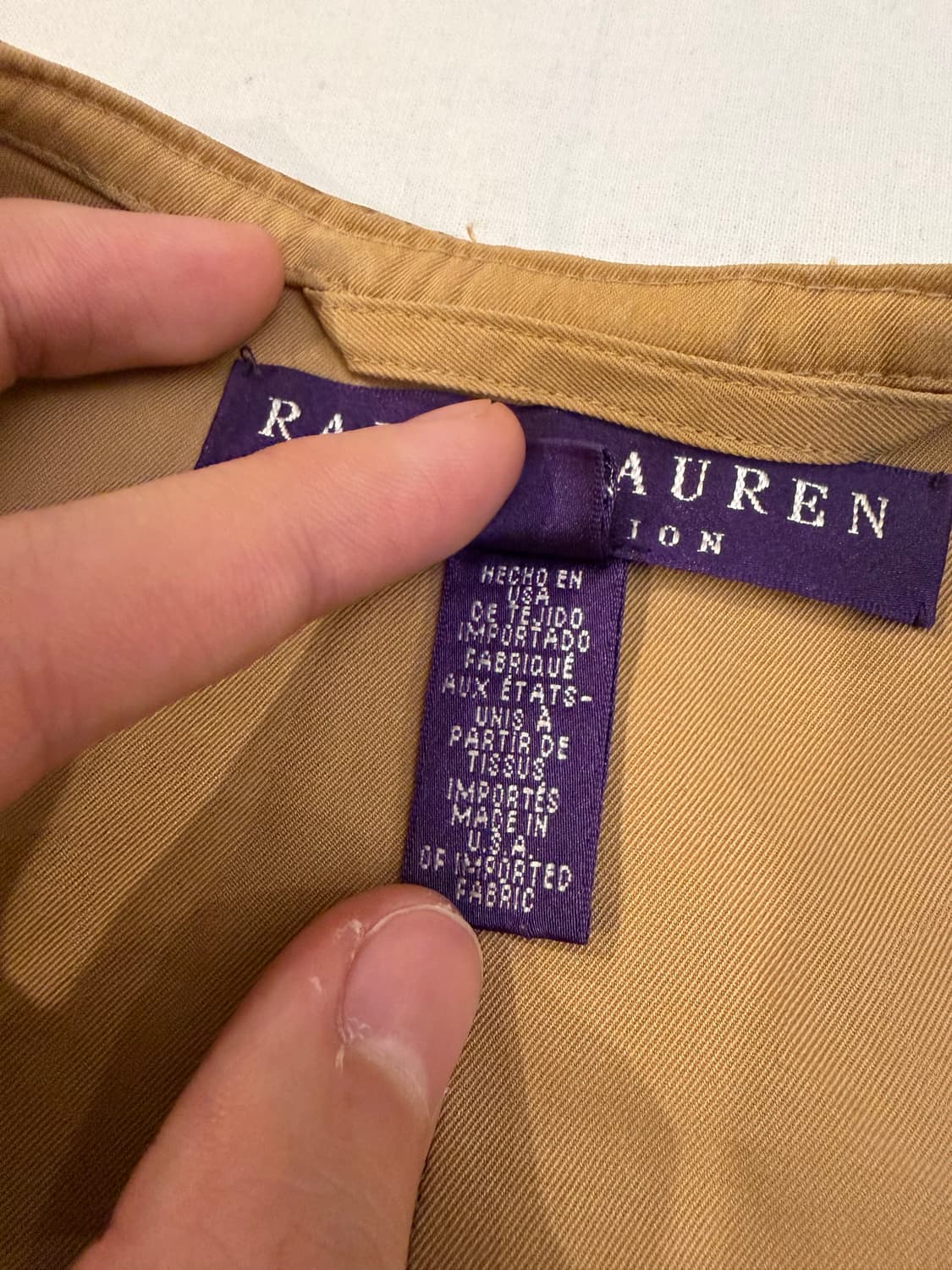 90s 랄프로렌 퍼플라벨 컬렉션 더블 버튼 베스트 카키 상품이미지6