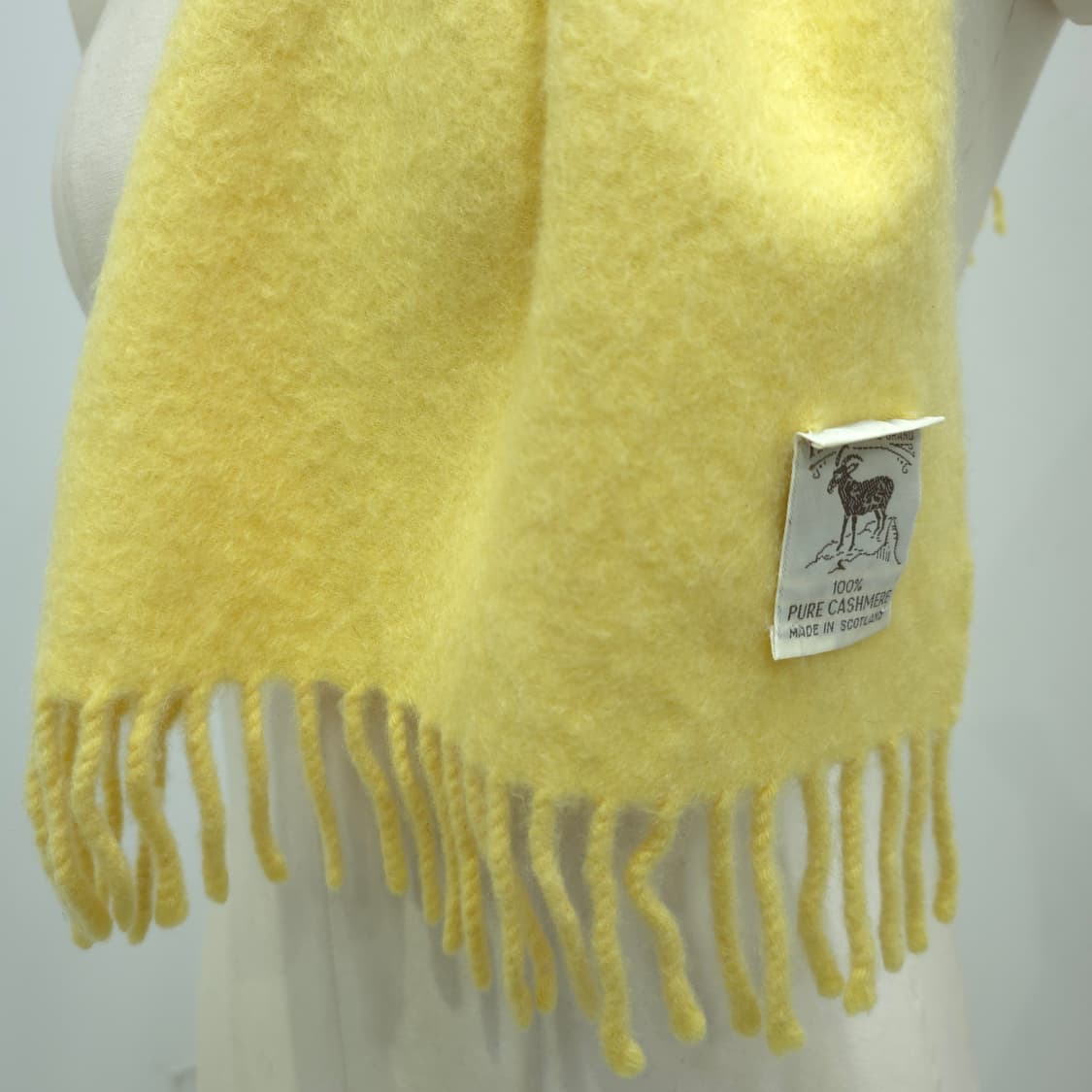 PURE 캐시미어 100 옐로우 머플러 상품이미지5