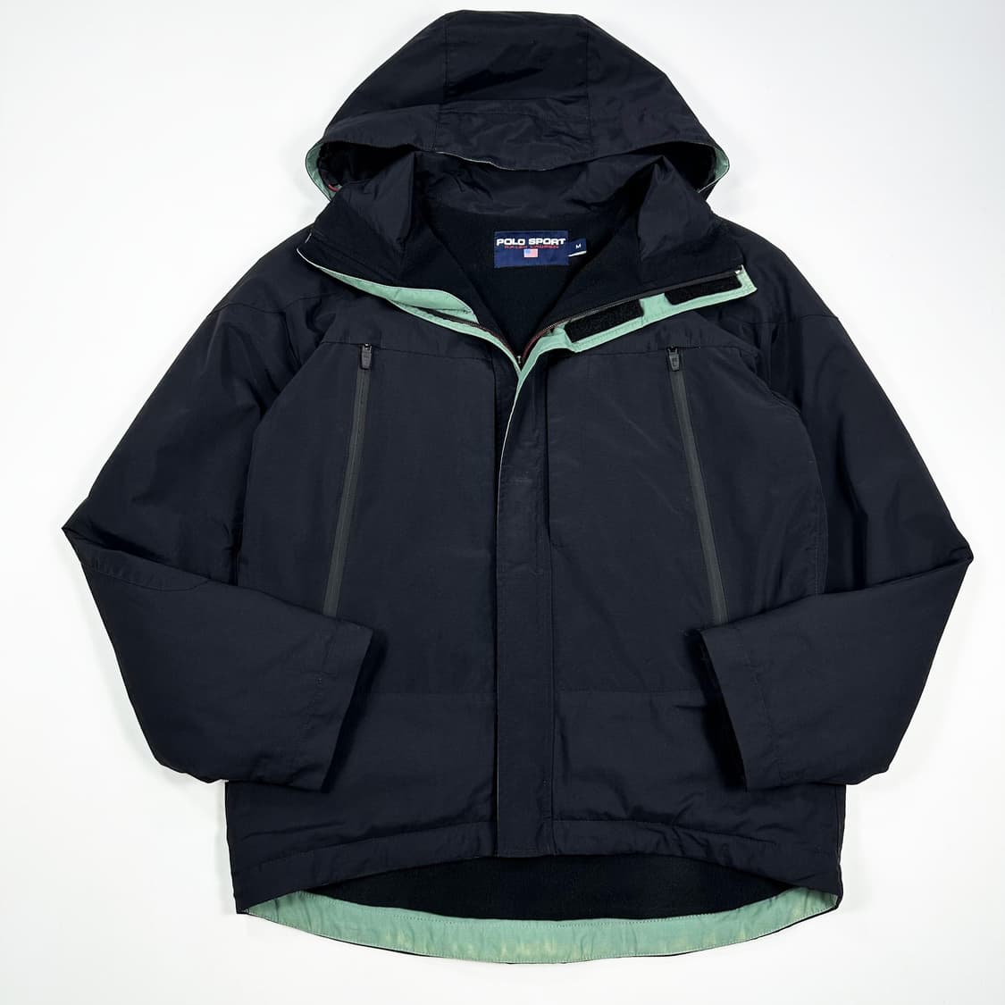 폴로 스포츠 블랙 후디 바람막이 자켓 (M) 상품이미지2