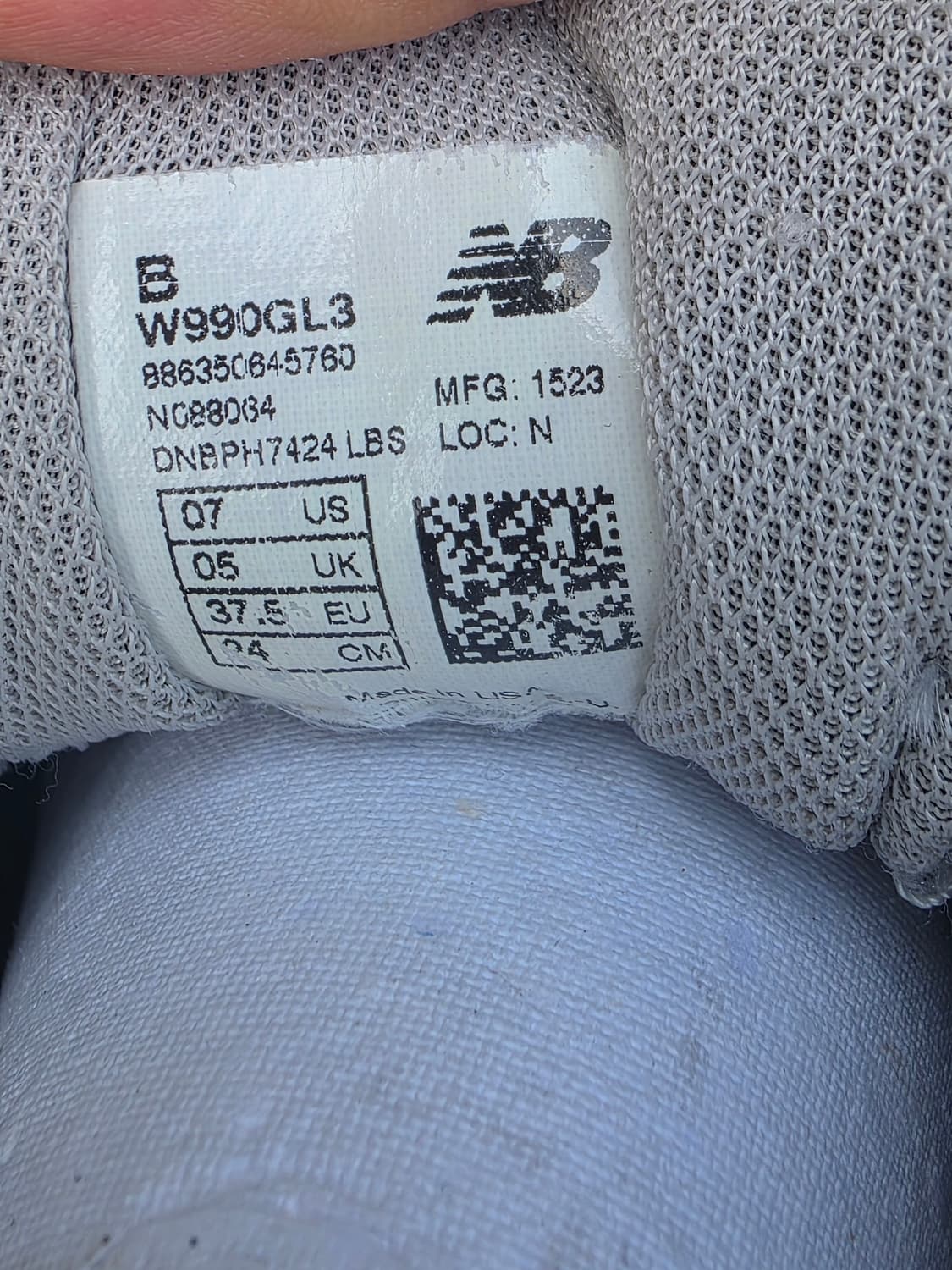 뉴발란스 990v3 그레이 240 / USA 러닝화 상품이미지7