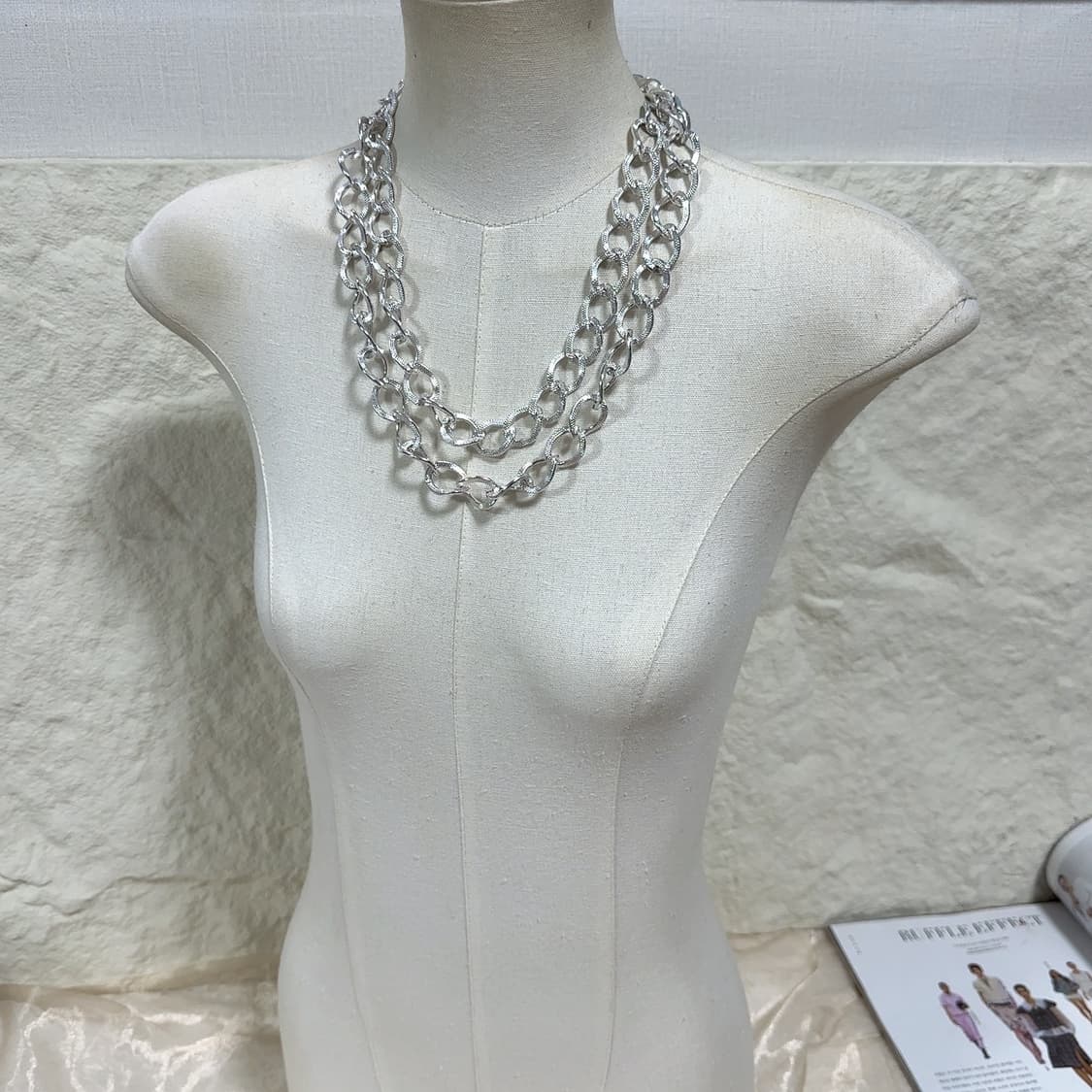 빈티지 마테 레이어드 체인 목걸이 상품이미지1