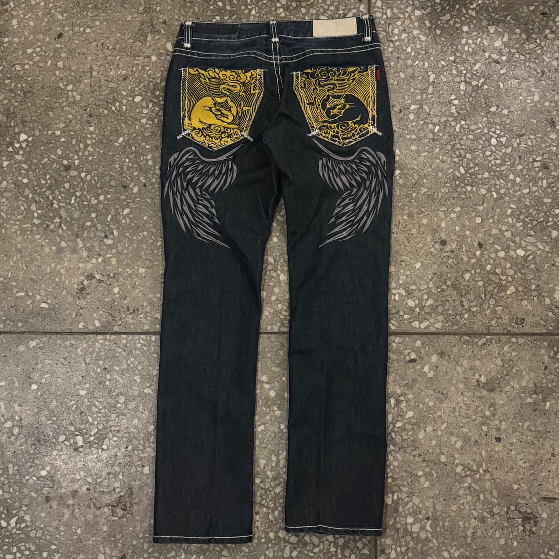 Greenbanana 골든 화이트 스티치 바이크 데님팬츠 32  상품이미지2