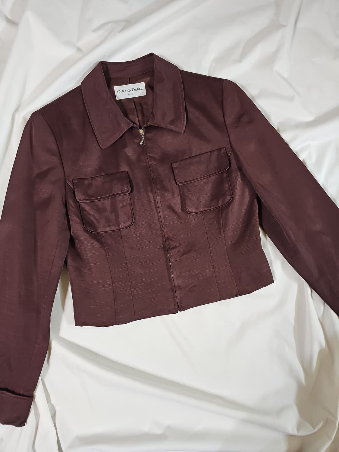 [9] 제라르다렐 빈티지 보르도 브라운 크롭 자켓 상품이미지2