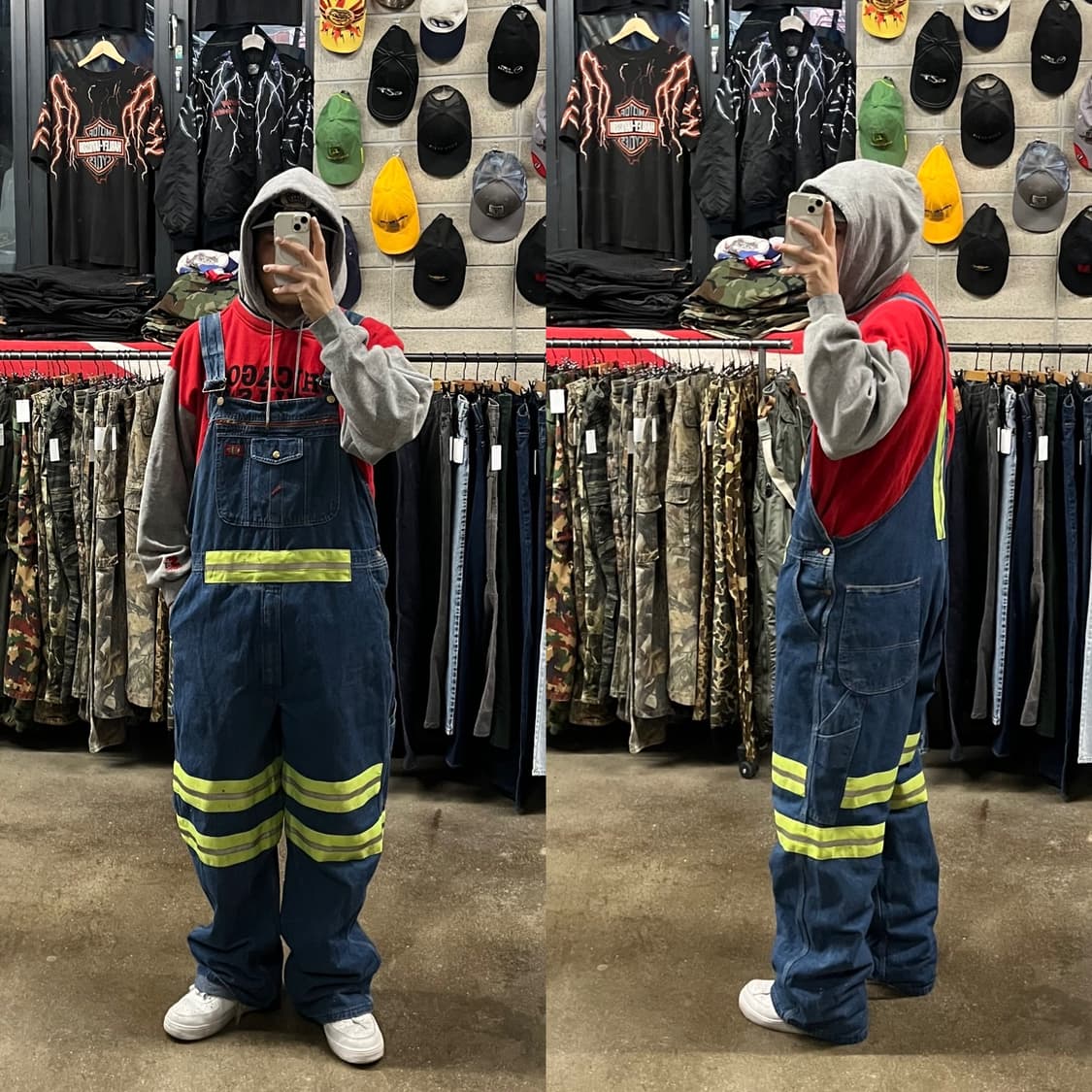 Dickies 리플렉티브 데님 오버롤 (~38“) 상품이미지1