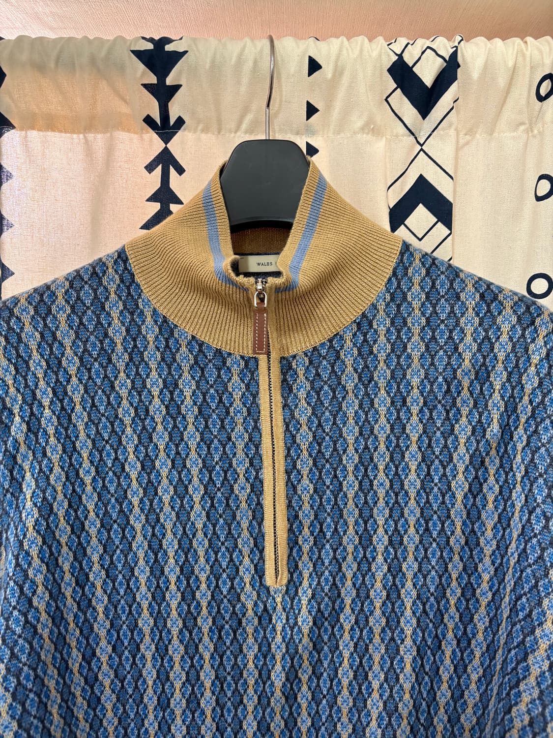 웨일즈보너 오케스트라 리넨 자카드 하프집업 스웨터 상품이미지6