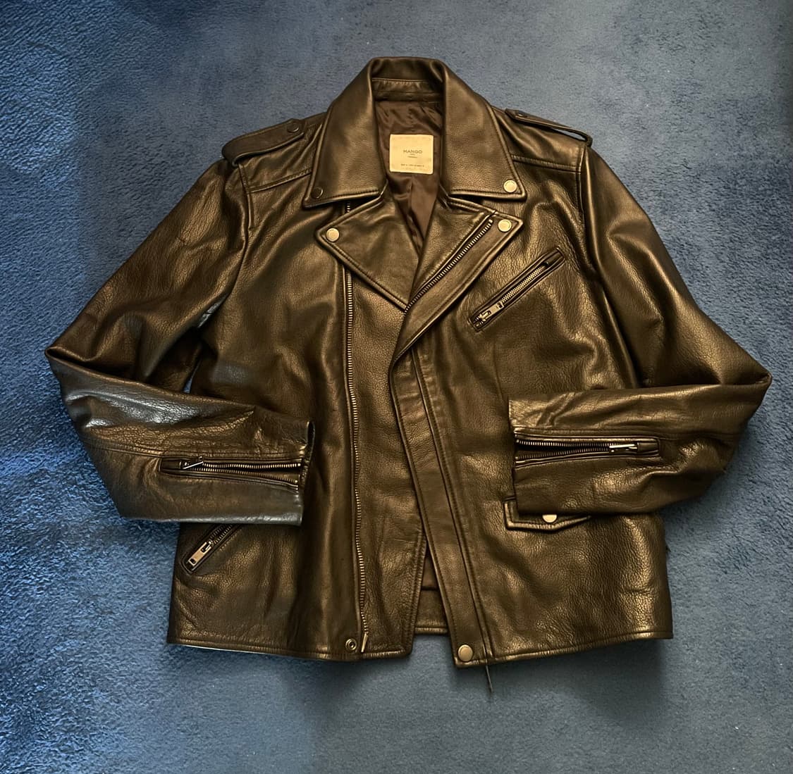 Mangoman cowleather 라이더가죽자켓 상품이미지1