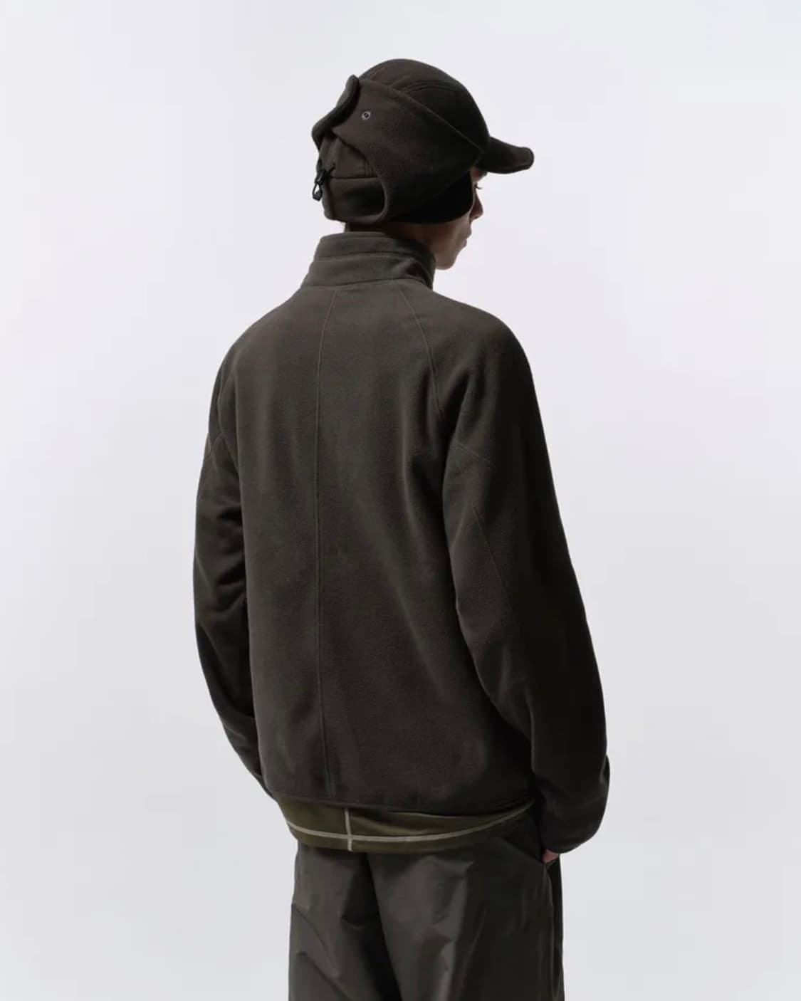 무신사 스탠다드/ 시티 레저 스트럭처 플리스 하이넥 재킷 머드그레이/ L 상품이미지2