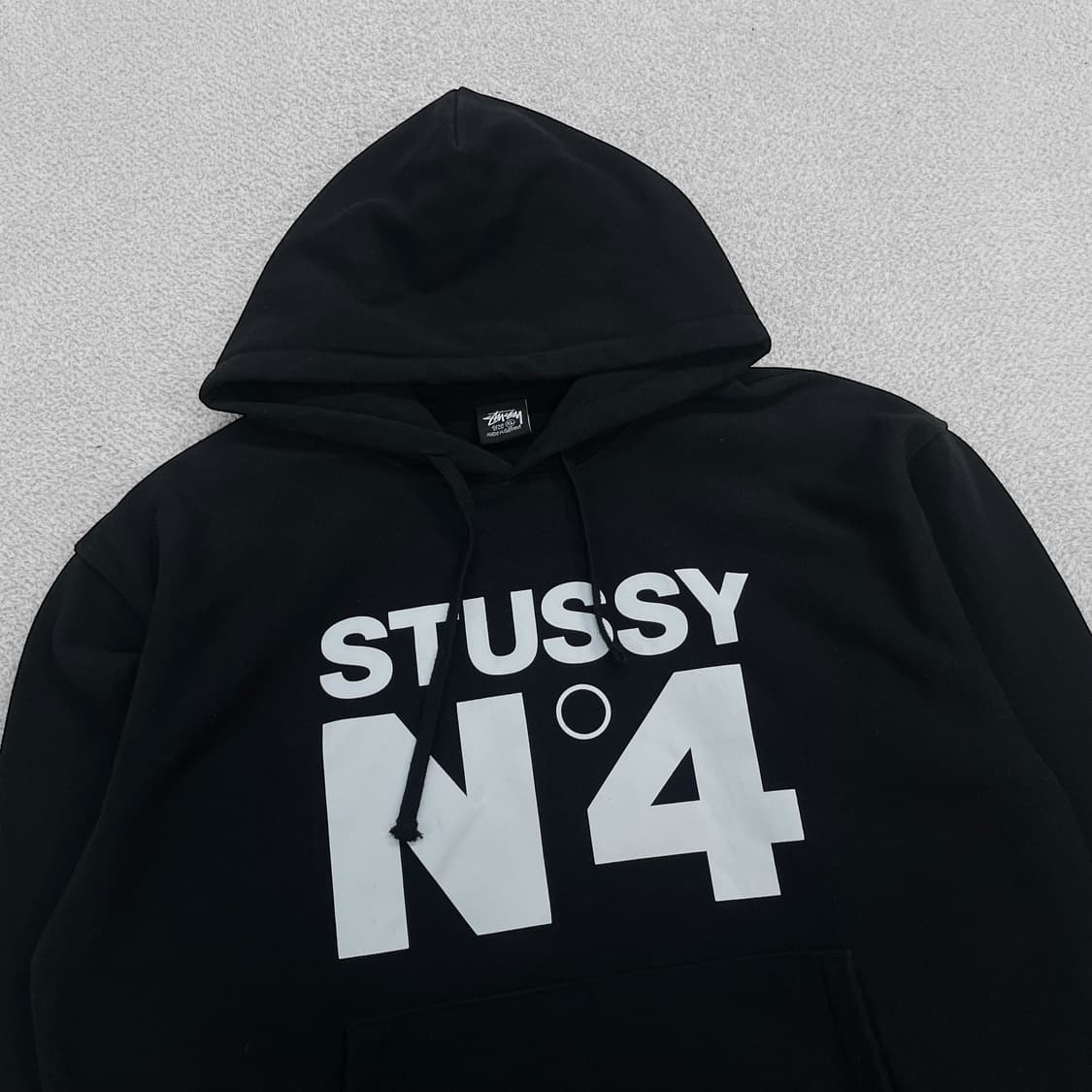 스투시 Stussy NO.4 빅 로고 후드티 블랙 상품이미지2