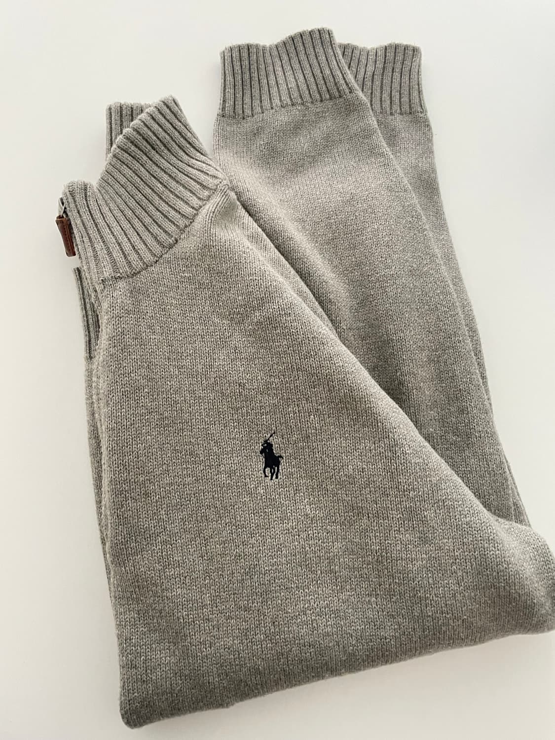 Polo 폴로 랄프로렌 반집업 그레이 니트 XL 상품이미지4