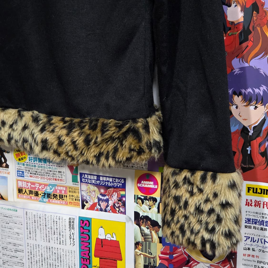 JPN 펑크 갸루 호피 퍼 투웨이 후드집업 상품이미지8