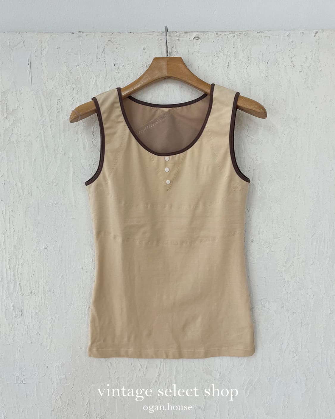 vintage contrast sleeveless top 상품이미지4