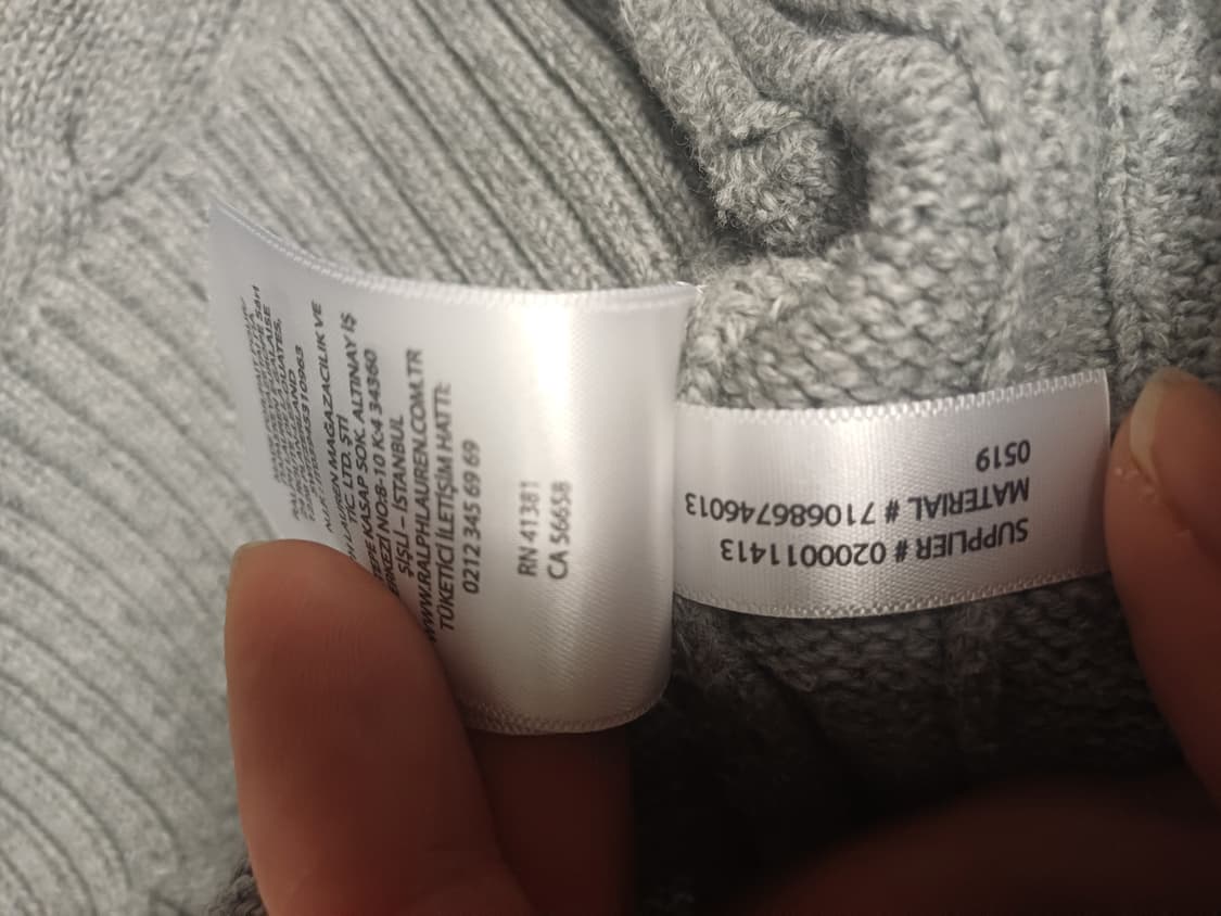 폴로 랄프로렌 코튼 케이블 니트 (그레이/XL/105-110) 상품이미지7