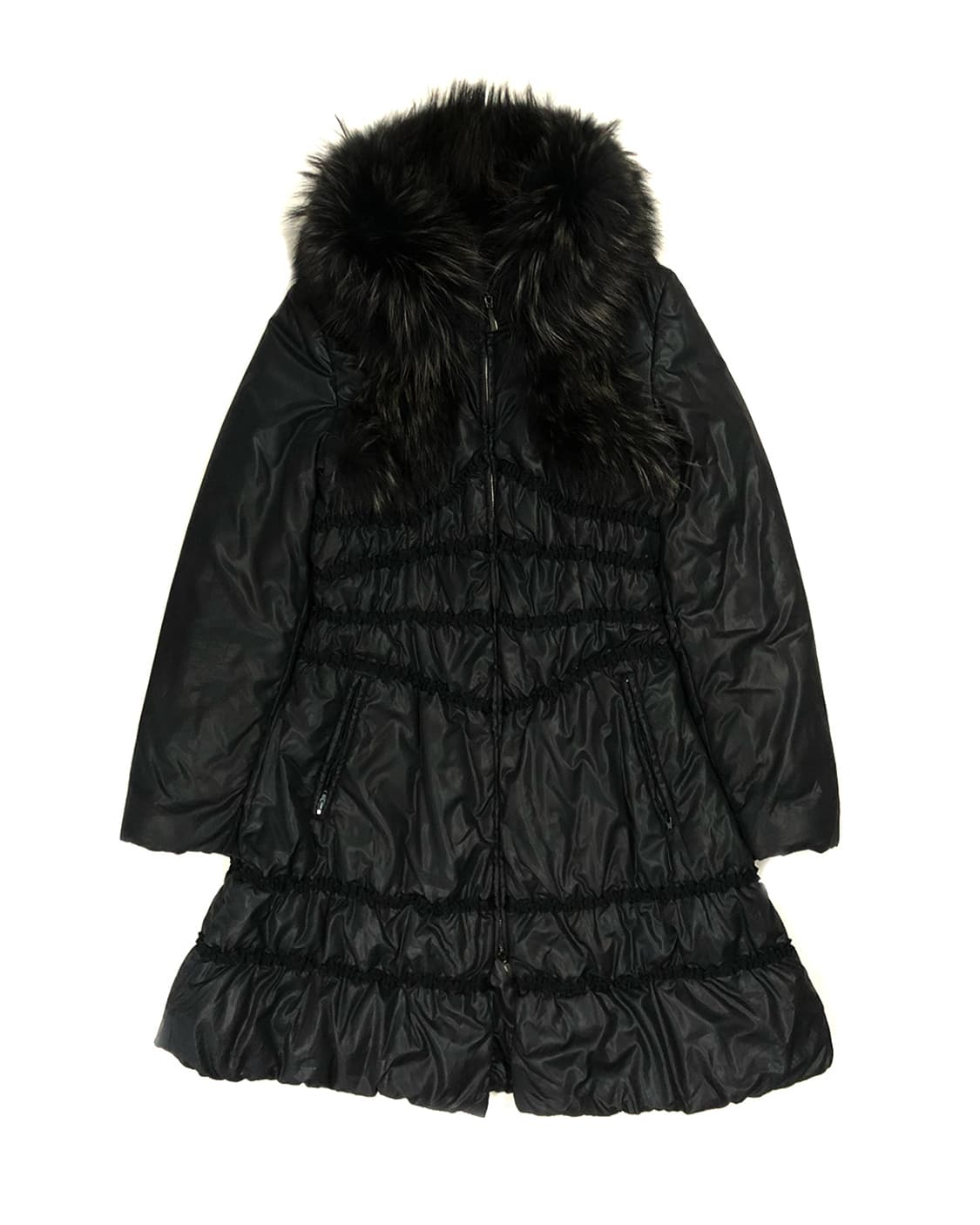Roberto Cavalli 밍크 퍼 셔링 롱 패딩자켓 상품이미지1