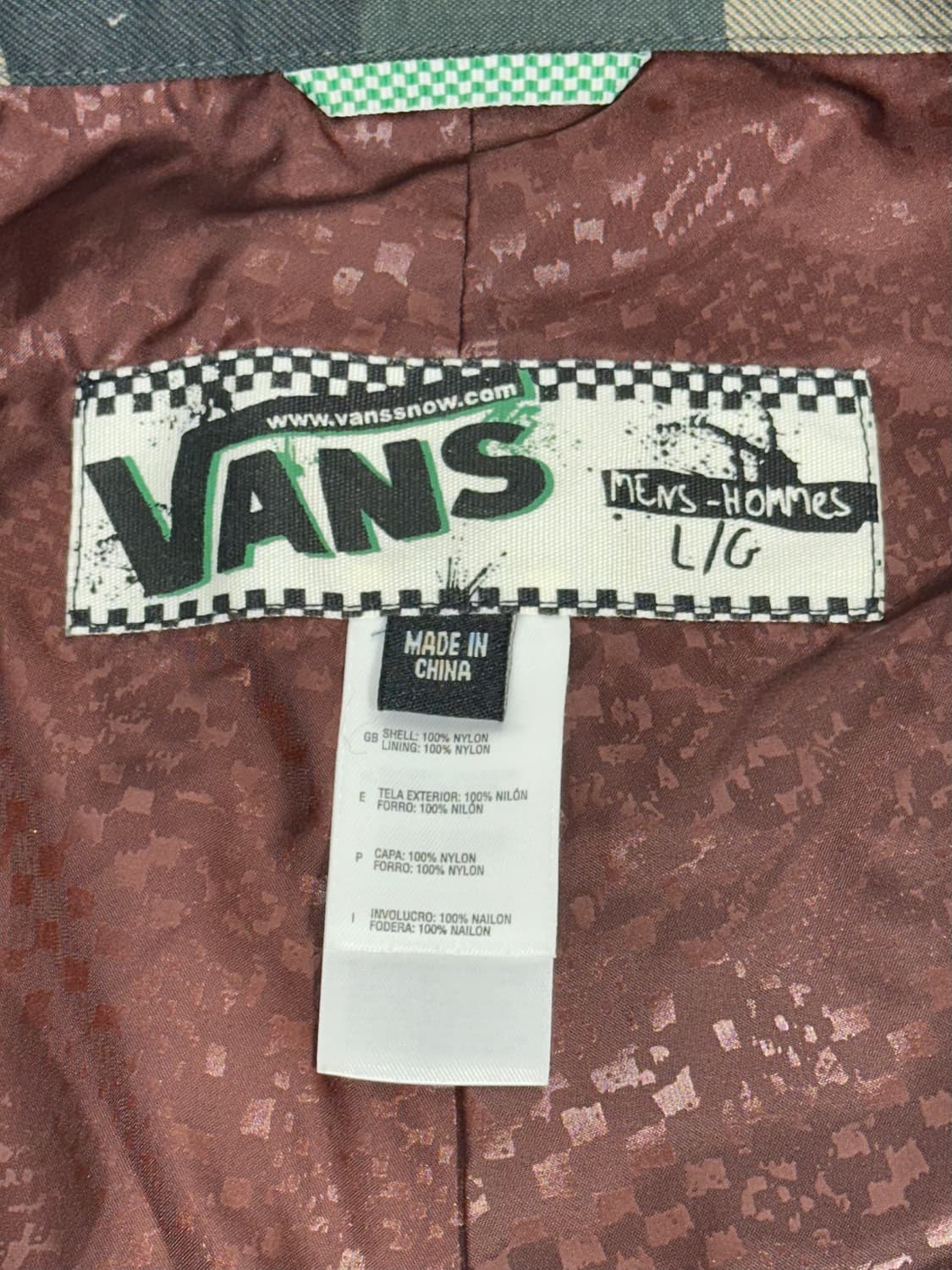 Vans 베이지 와이드 올드스쿨 체크 보드 팬츠 카고 바지 L 상품이미지7