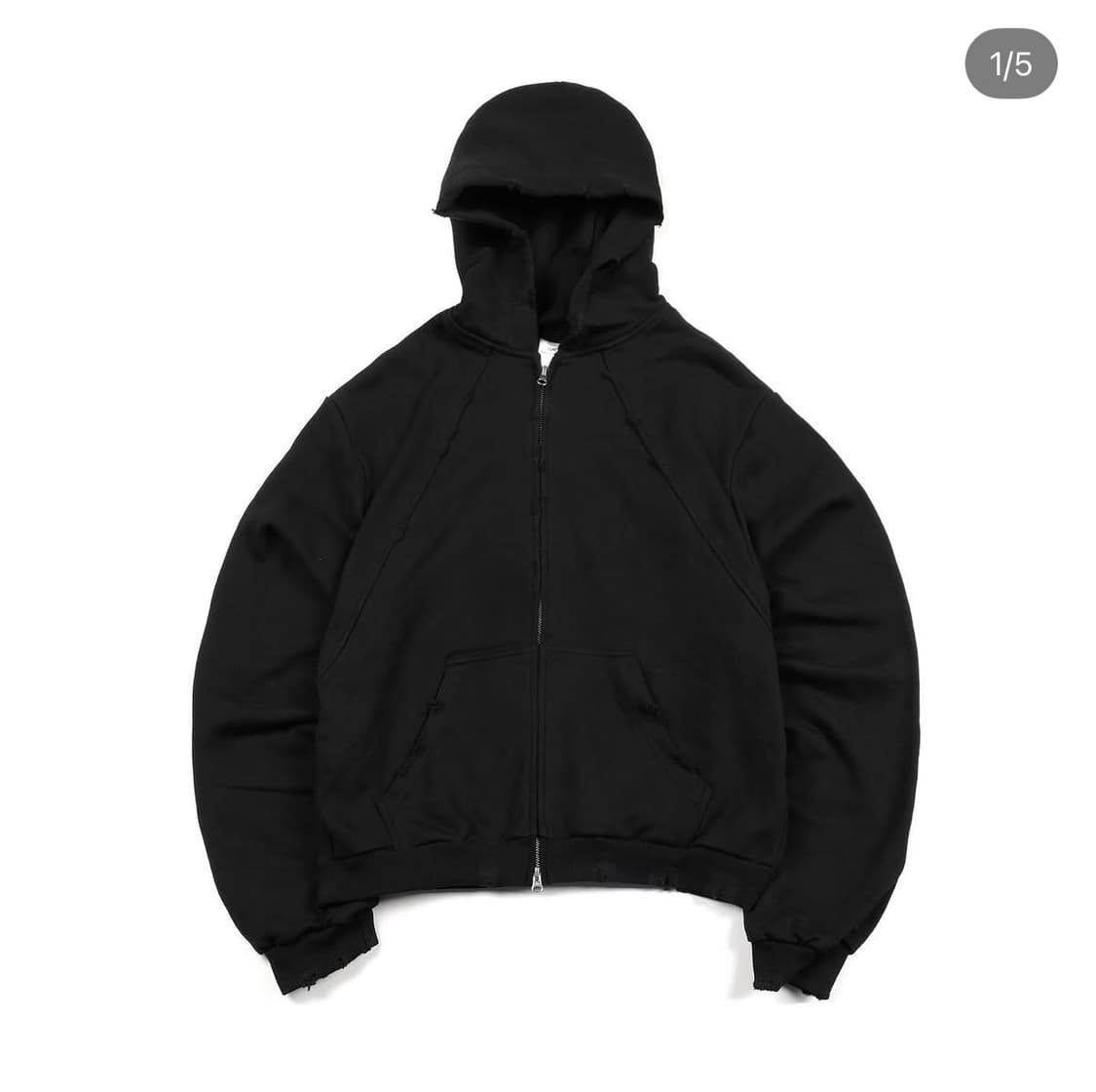 이그노어 DESTROYED CROP HOODIE ZIP 상품이미지4