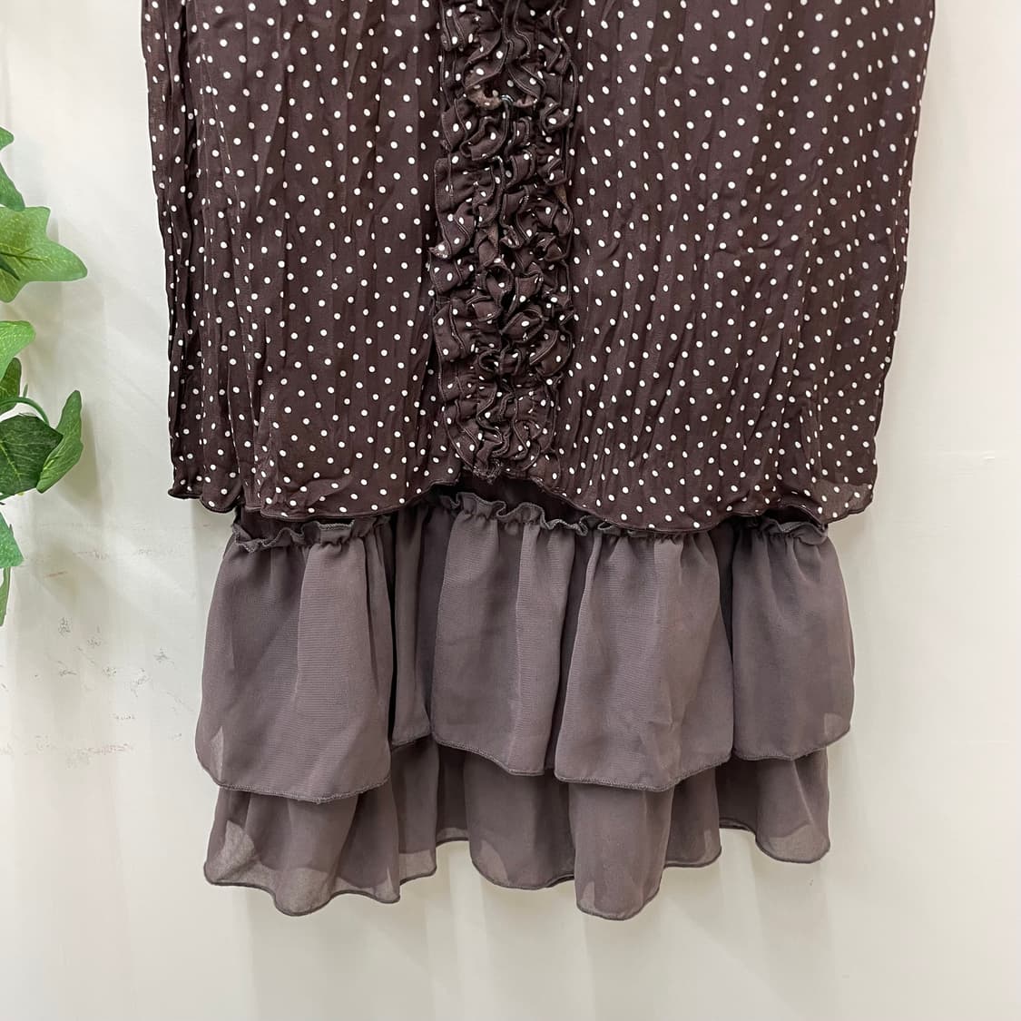 두쫀꾸 여리 엔젤 페어리 폴카도트 레이스 레이어드 롱 슬립 세트 상품이미지2