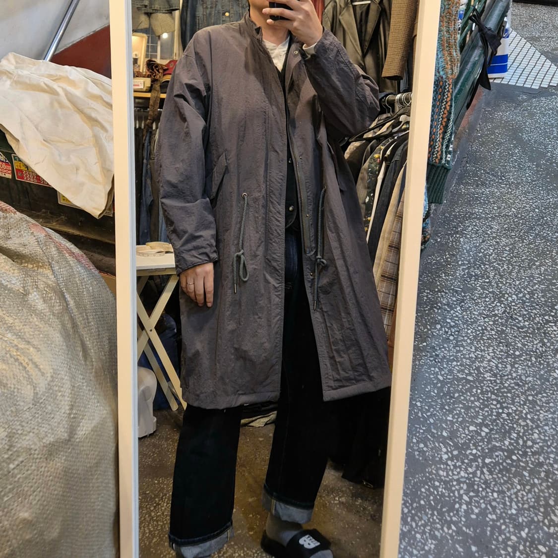 FREE(착샷잇음) 차콜 롱 야상자켓  상품이미지3