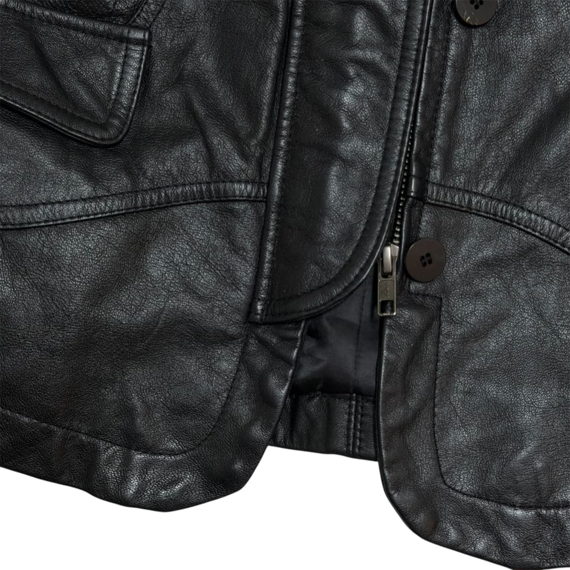 HONG SUNG WAN 램스킨 레더 자켓 상품이미지5