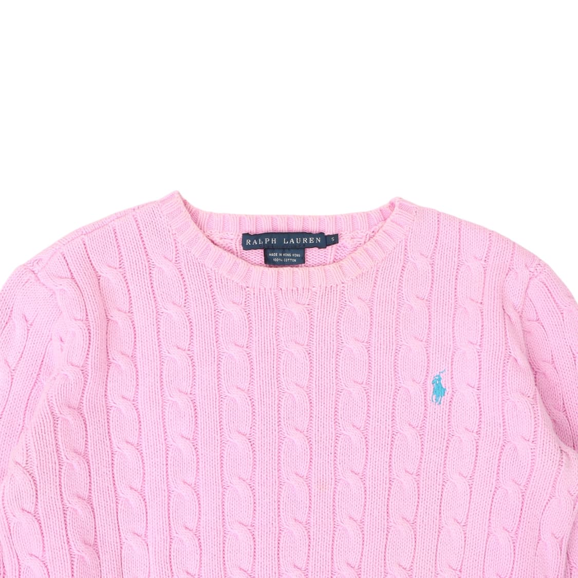 폴로 랄프로렌 라이트 핑크 케이블 니트 상품이미지2