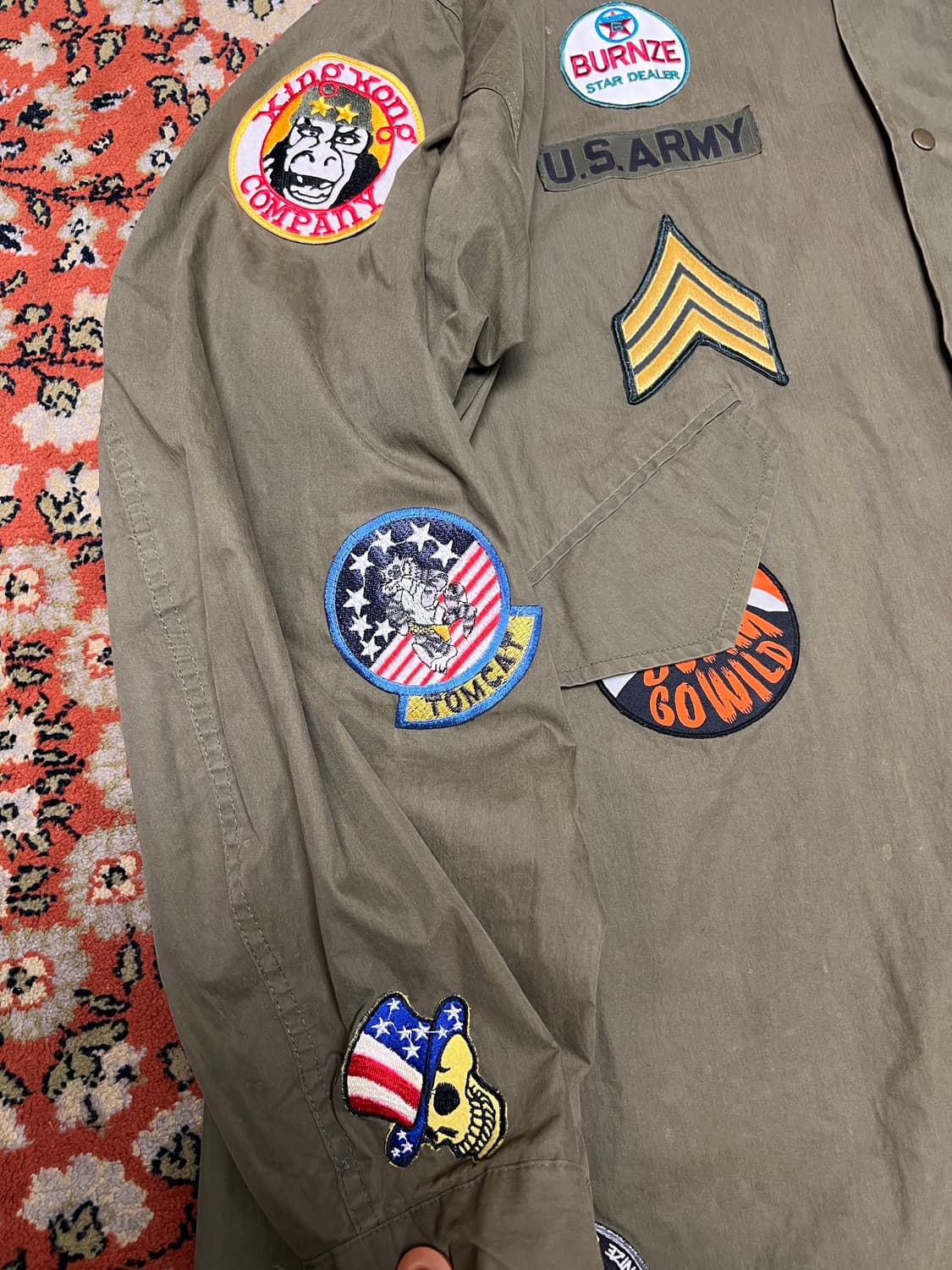 [XL] M65 패치 피쉬테일 개파카 야상 외피 상품이미지3