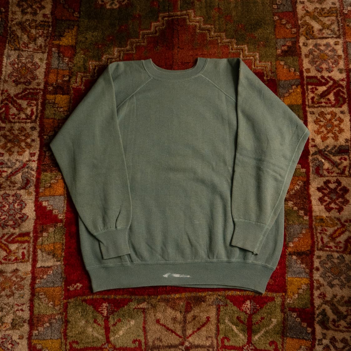 60s Faded Green Blank Raglan Sweatshirt 상품이미지2