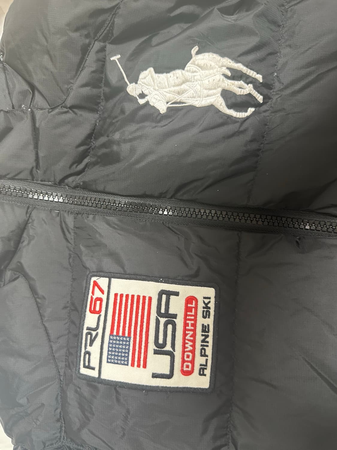 폴로 빅포니 패딩 블랙 실제 사이즈 S~M 상품이미지3