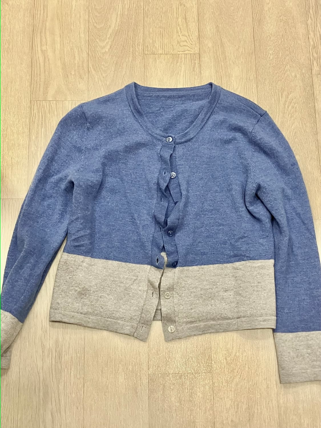 빈티지 배색 가디건 상품이미지2