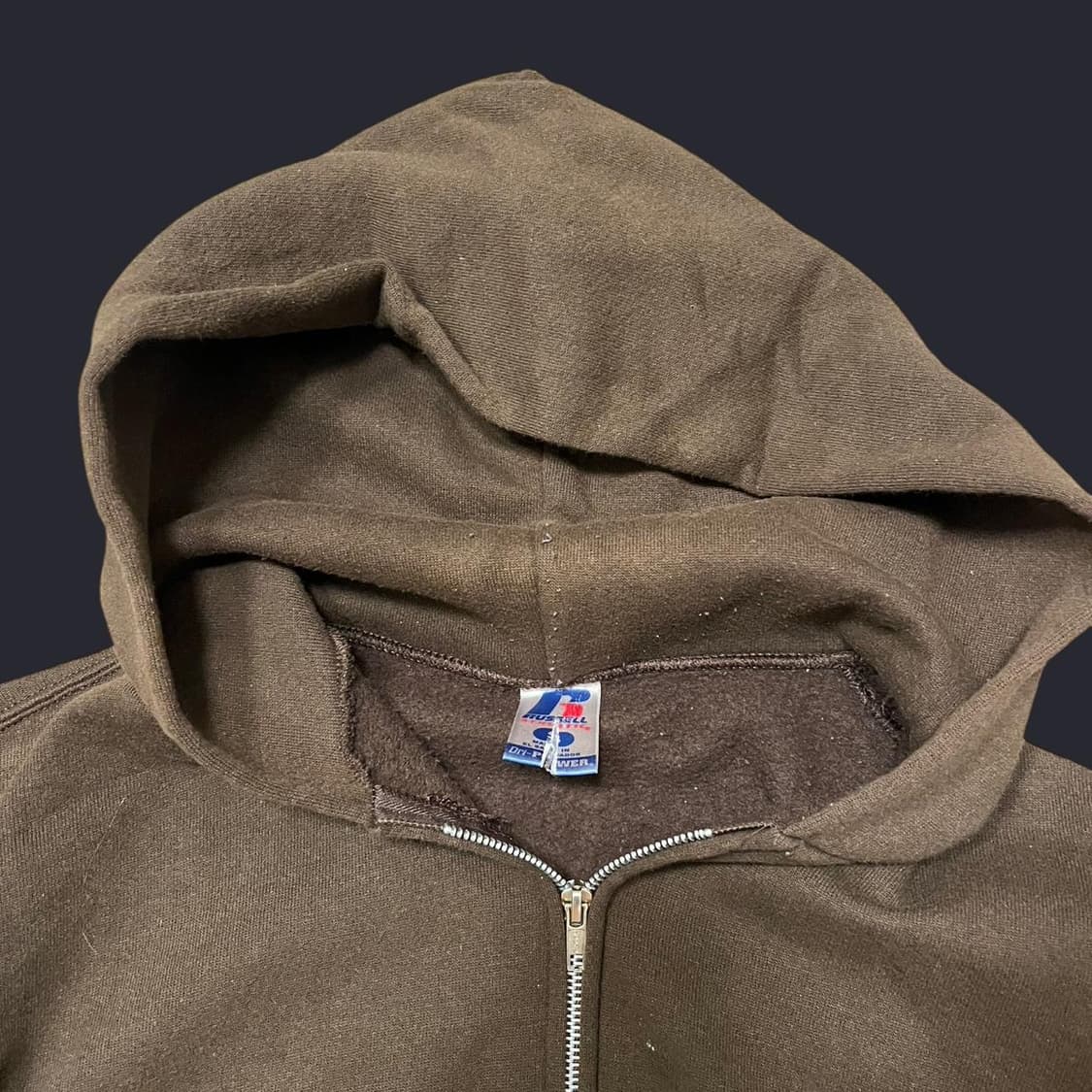 00s 러셀 애슬레틱 후드집업 브라운 상품이미지2