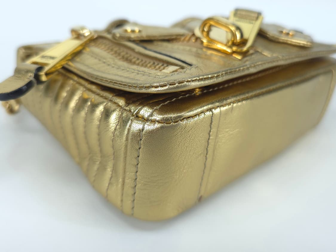 모스키노 바이커 레더 체인 숄더백 골드
 상품이미지9