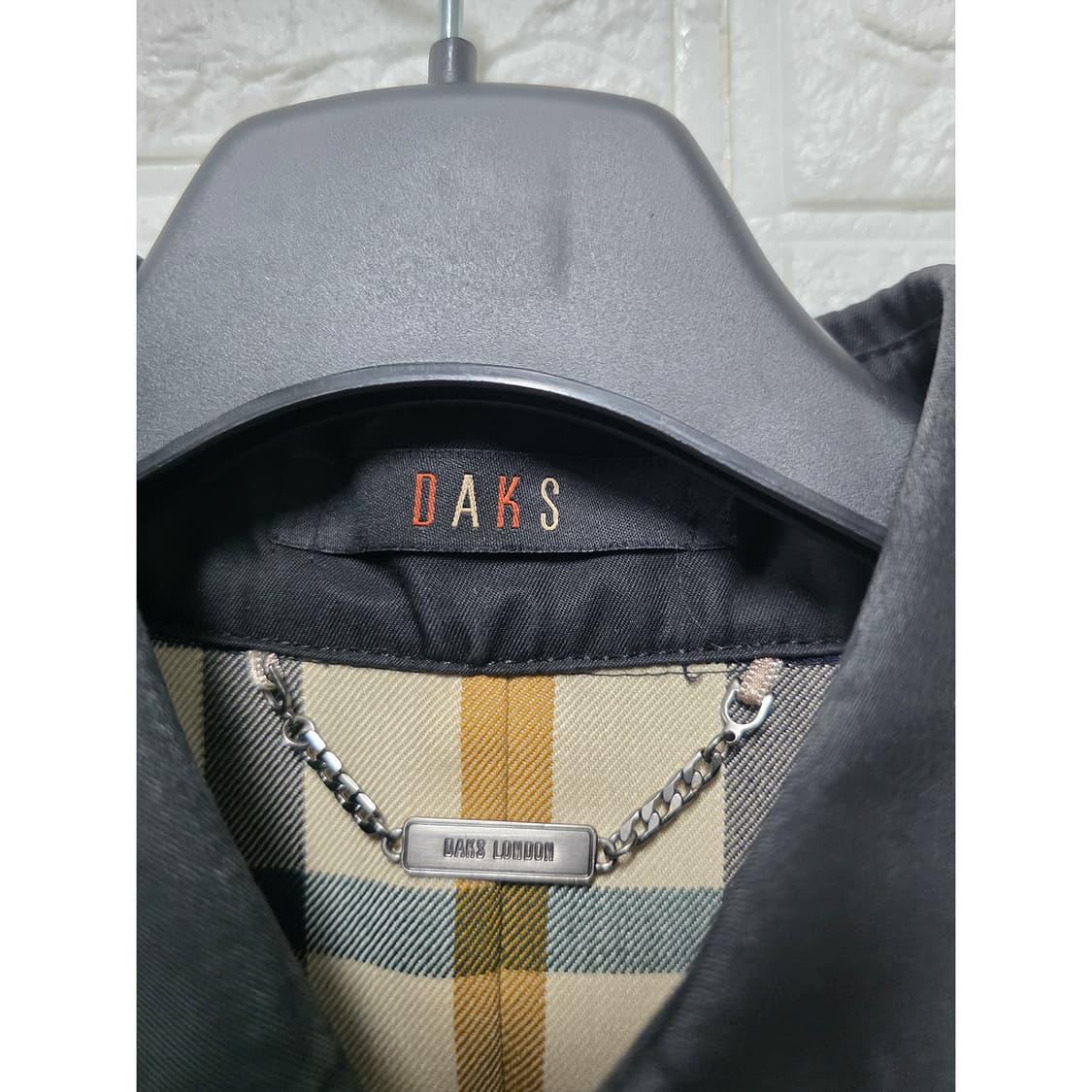 택포) S 닥스 블랙 트렌치 코트  상품이미지2