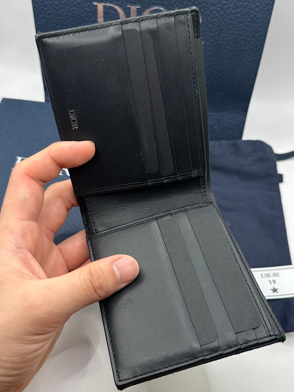 디올 오블리크 반지갑 블랙 상품이미지2