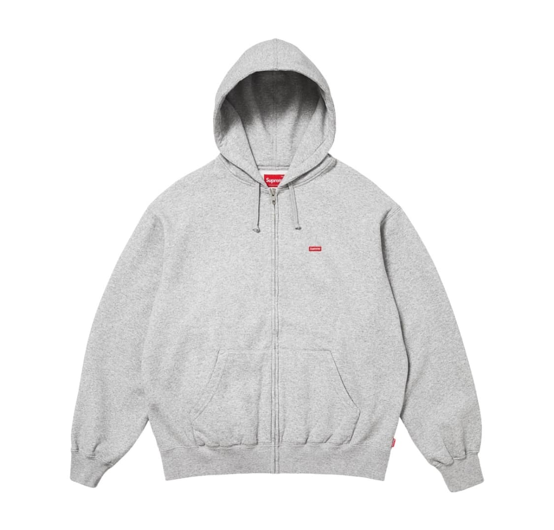 [L] 25fw 슈프림 스몰 박스 로고 후드 집업 그레이 상품이미지1