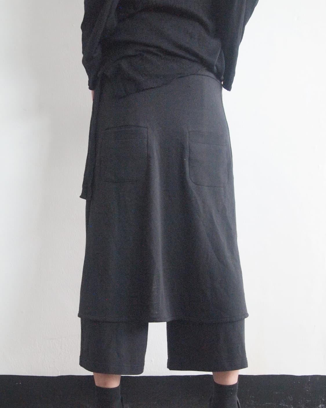 ez 아방가르드 아티저널 드레이프 레이어드 사루엘팬츠 카프리팬츠 상품이미지1