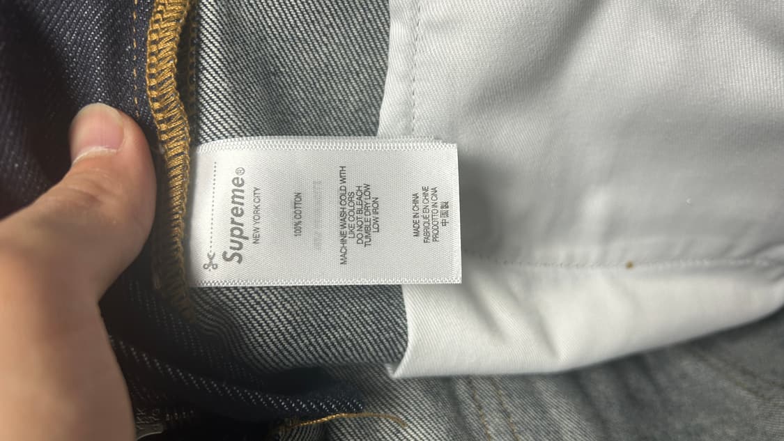 슈프림 리지드 인디고 생지 데님 청바지 - 24SS 32 상품이미지8