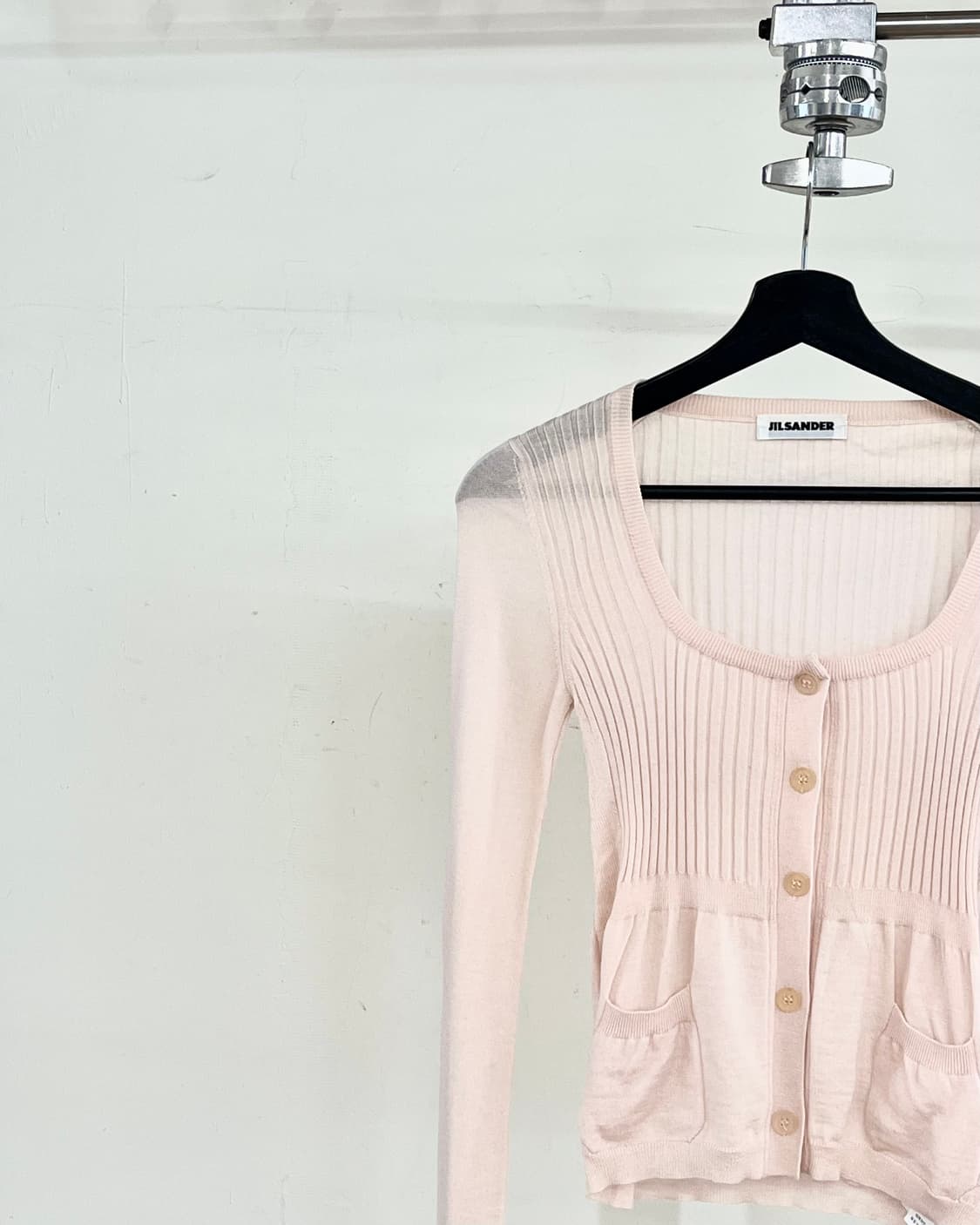 질샌더 핑크 립 니트 가디건 상품이미지3