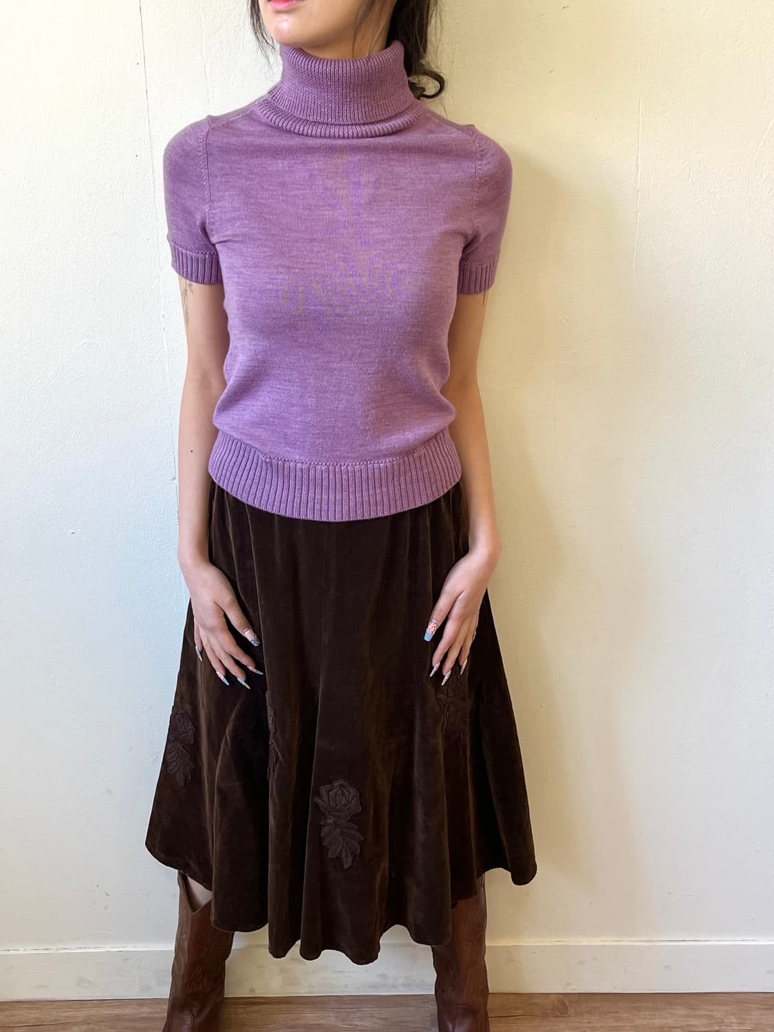 ELLEPLANETE 라벤더 터틀넥 상품이미지4