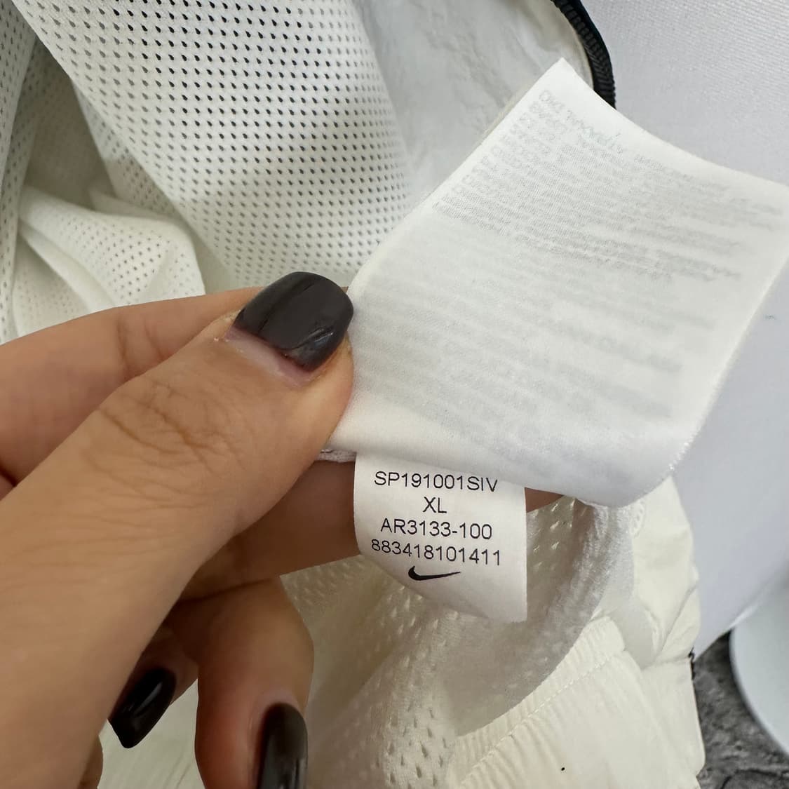 나이키 남자 로고 바람막이 자켓 화이트 XL   YII 상품이미지6