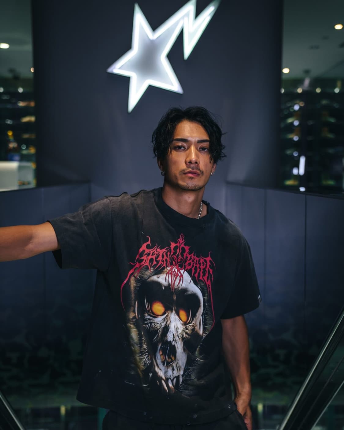 [XXL] 25FW 세인트미카엘 X 베이프 티셔츠 SAINT BAPE 상품이미지8